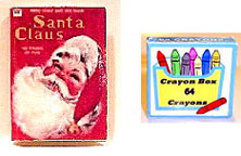 Dollhouse Miniature Santa Claus Coloring Book & Crayons